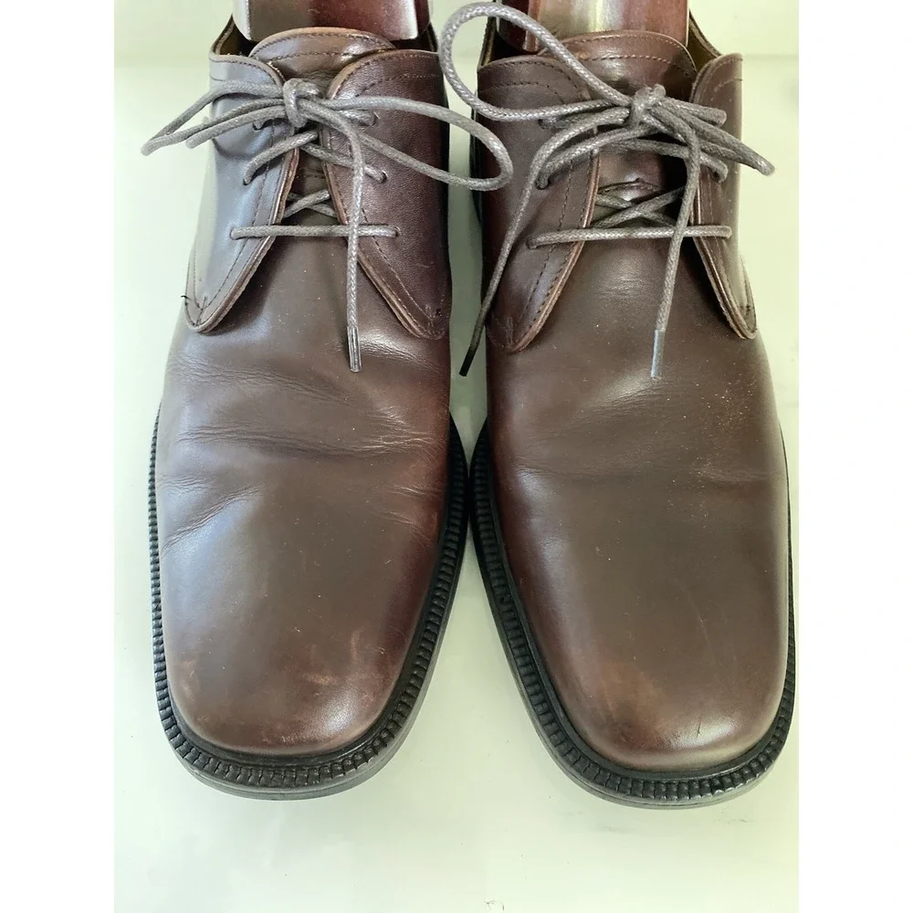 Cole Haan Brown Men's 12 M Lace Up Leather Oxford Dress‎ Shoe Water Proof EUC